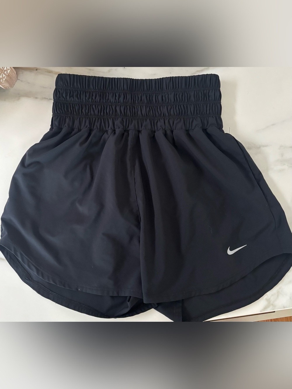 Nike Women’s Black Smocked Waist Athletic Shorts S